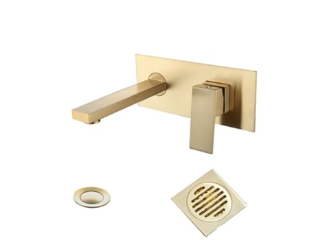 Montagem De Parede Para Lavatório 91221b Pt Laiton Dore Brosse Collection Alphée Ouro / Latão Hudor.fr
