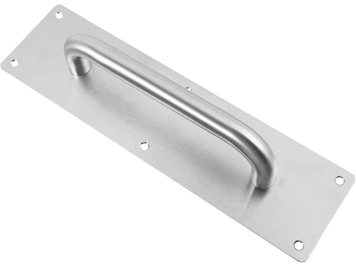 Conjunto De Puxadores Porta Hemoton Em Aço Inoxidável Prateado Para Portas Entrada, 80x300x1, 2mm, Adequado Para Uso