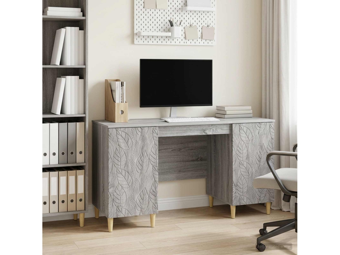 Vidaxl Mesa Sonoma Cinzento 142,5 X 50 X 75 Cm Derivados De Madeira