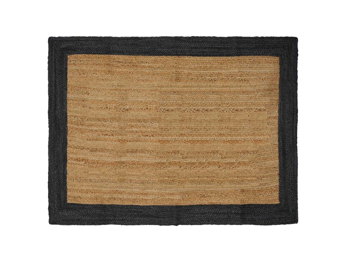 Conjunto 1 Tapete Moderno Vidaxl Cinzento Escuro Juta (120 X 170 Cm)