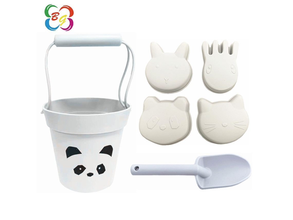 Yuysan Conjunto De Brinquedos De Praia Em Silicone, 6 Peças Panda