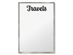 Magnetic Glass Board Travels For The Hall Espelharte (50x70 Cm)