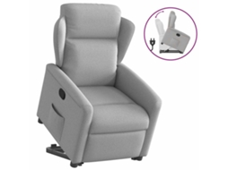 Vidaxl Poltrona Reclinável Elevatória Tecido Cinzento-nublado