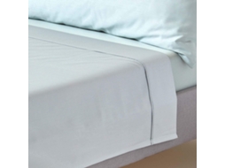 Homescapes Duck Egg Blue Organic Cotton Flat Sheet 400 Thread Count, 275 X 275 Cm