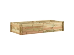 Vaso para plantas VIDAXL Marrom Pine Wood (197x100x40 cm)