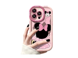 Capa Animado Rato Mickey Para Iphone 16 Pro Max Rosa