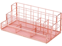 Organizador de mesa com porta-lápis, organizador de documentos em papel, caixa organizadora simples para arquivamento.