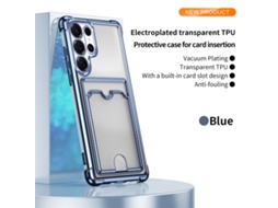 Capa Ultrafina E Resistente A Impactos Para Samsung Galaxy S25 Ultra, Design Transparente, Proteção Em Quatro Lados - Azul-marinho.