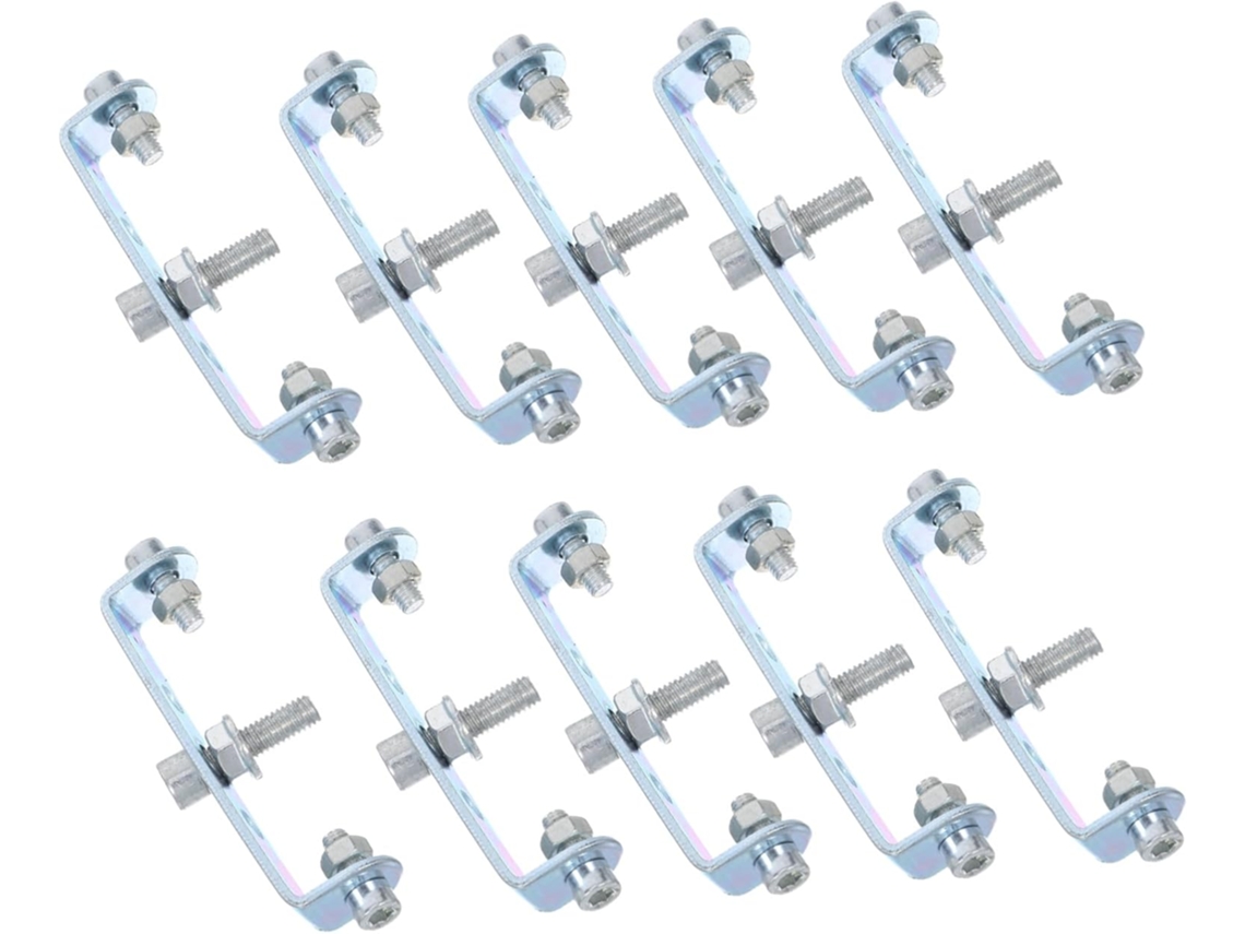 Conjunto De 10 Adaptadores Para Bagageiro Traseiro Com Conectores Em U De Aço, Estrutura Estável E Fácil Instalação.