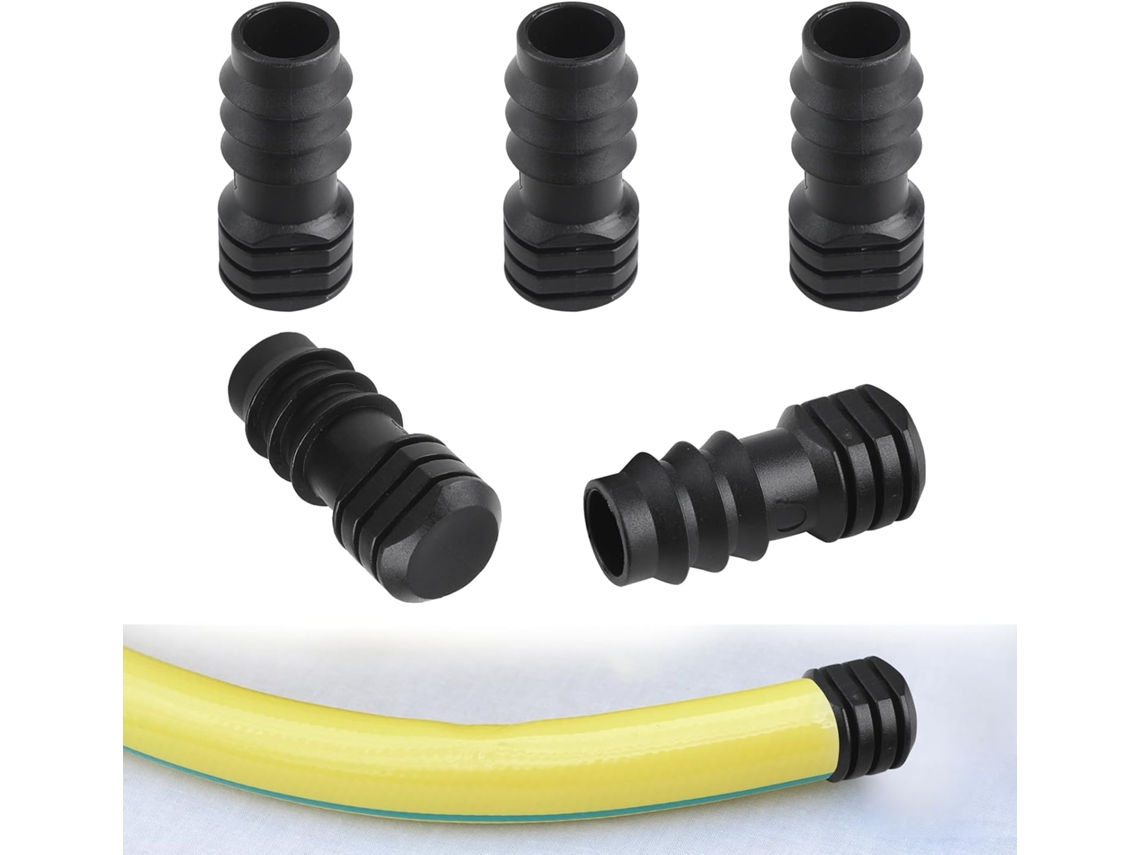 Kit De Irrigação, 5 Unidades, Medida 16mm, Para Vasos, Estufas, Hortas E Áreas Exteriores, Cor Preta