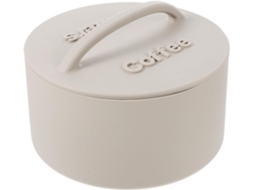 Porta-filtros de café Vicasky em silicone cinza, caixa de armazenamento reutilizável para filtros cônicos e planos.