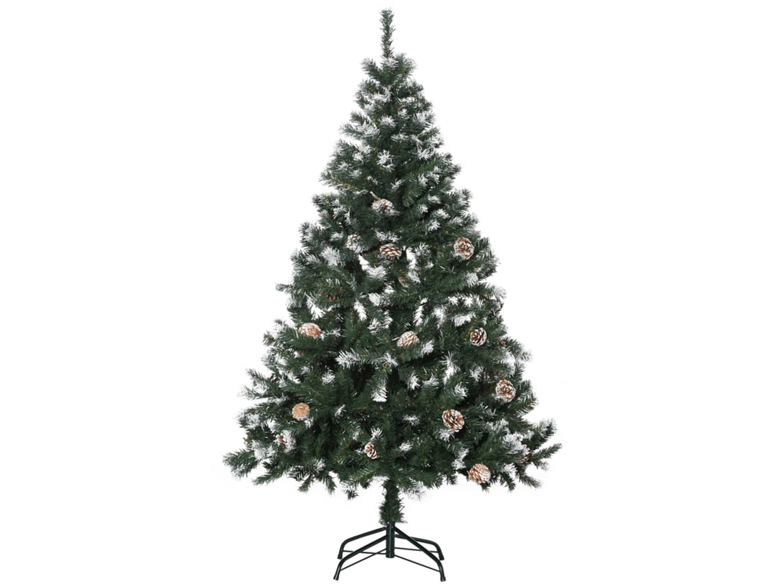 Árvore de Natal Pvc, Aço Cor Verde Escuro 85x85x150 cm Homcom