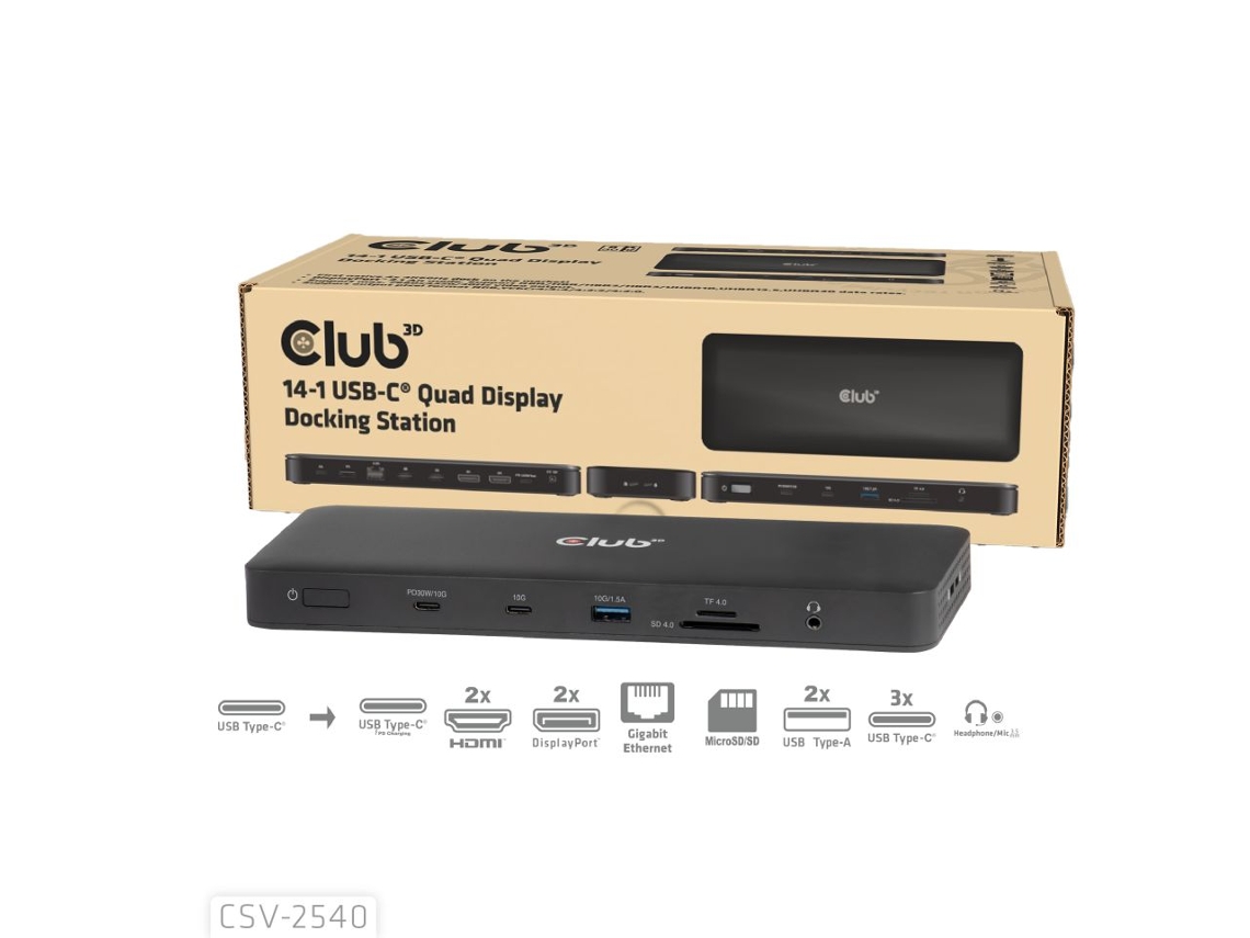 Dock 14-1 Usb-c Para Quatro Monitores