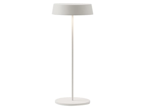 Candeeiro de Mesa Led Branco Inemuri com Usb Touch Recarregável e Regulável 12H de Autonomia ROSSINI ILLUMINAZIONE