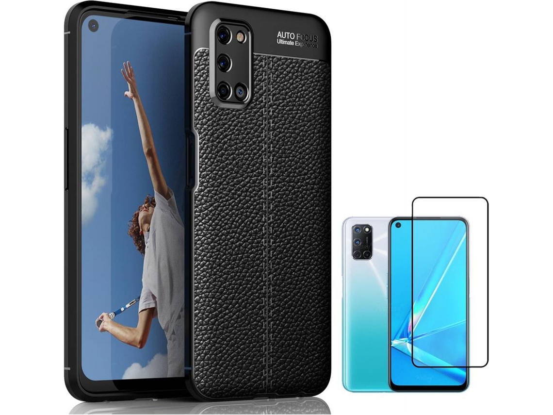 Capa e Pelicula Oppo A52 Rugged Leather