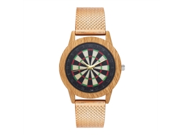 Reloj De Cuarzo Con Correa De Silicona Unisex Moda Dial Redondo Pulsera Oro Rosa