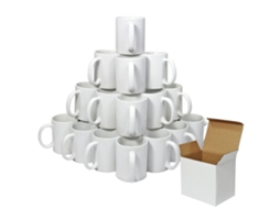 Canecas Brancas Para Sublimação Monstershop 36 Unidades, 325 Ml, Próprias Para Micro Ondas E Lava Louças