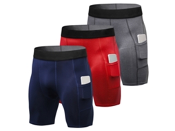 3 Pack Calcinhas De Esporte Para Homem Com Bolso Para Treino Ativo