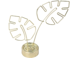 Porta Notas Ferro Dourado Padrão Folhas Clipe Multifuncional Fotos Cartões Elegante Suporte Decorativo GOKOCO