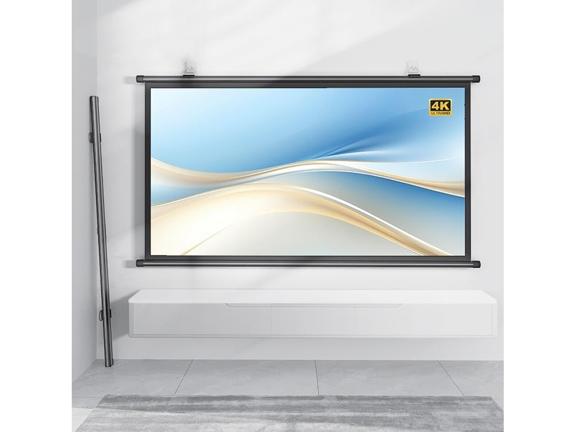 Tela de Projeção 40" 16:9 Portátil, para Uso Doméstico e Externo
