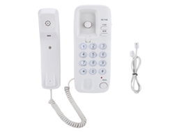 Telefone Fixo De Parede Sem Identificação De Chamada Para Hotel E Família Branco