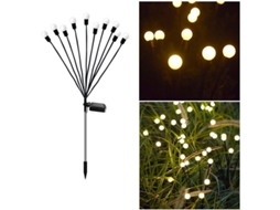 Luminárias solares externas, 2 unidades de 10 LEDs, para jardim e varanda, decoração de jardim, à prova d'água IP65. Brilvibera