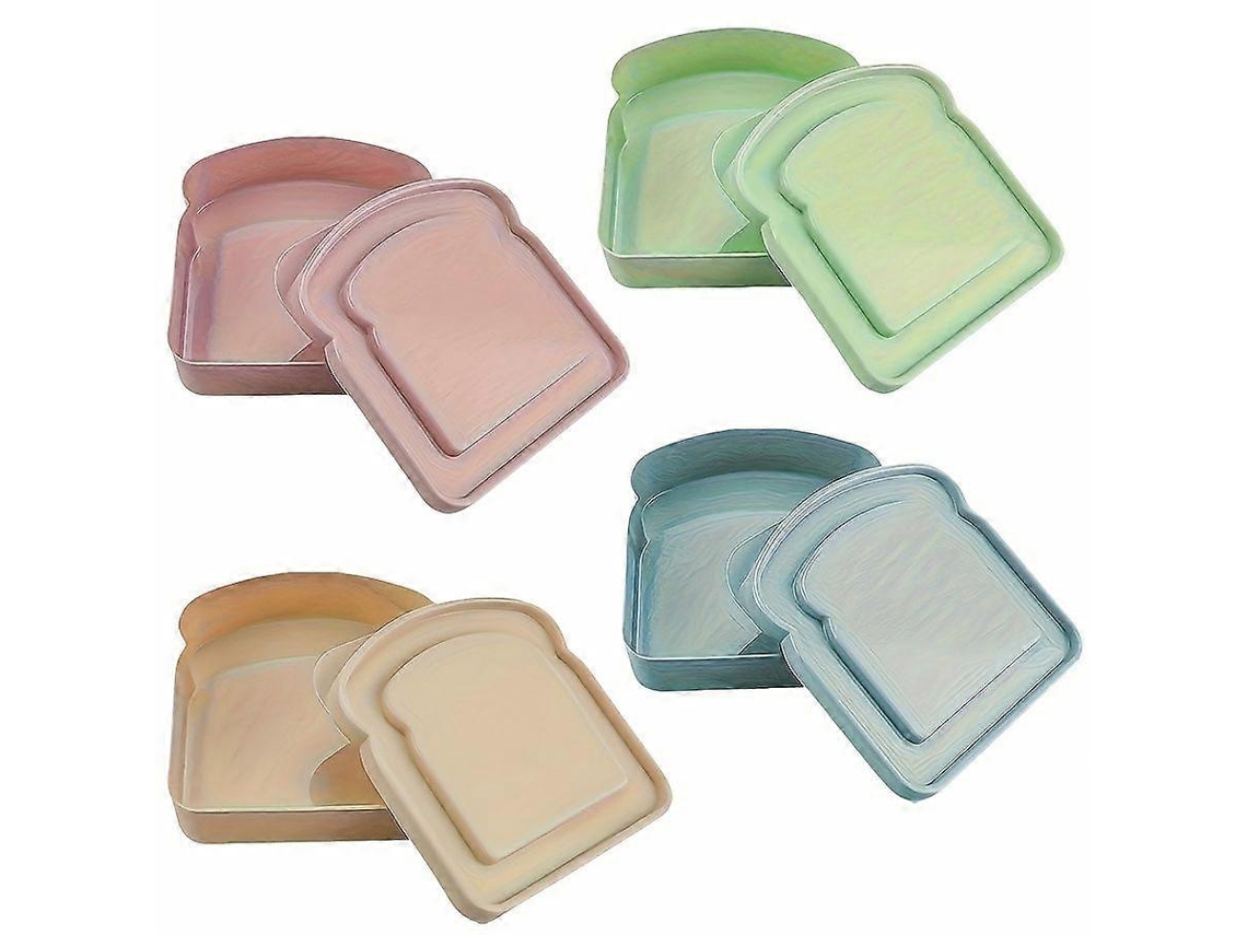 Lancheira, Em Plástico, Com Tampa, Para Lanches, Adequado A Micro-ondas, Lava-louças, Para Organização Doméstica Na Cozinha E Bancada