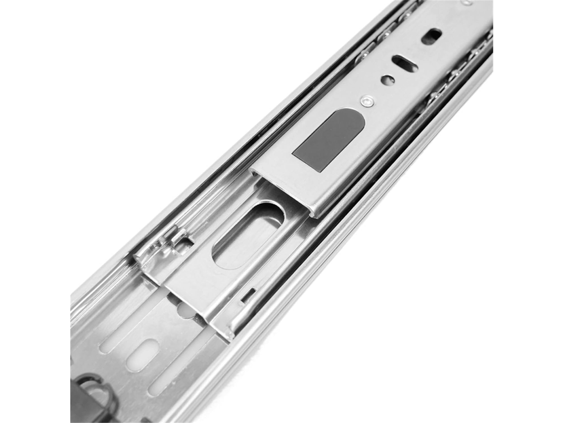 1 Peça Corrediça De Gaveta Tripla Com Rolamento Esferas 35mm Em Aço Inoxidável Abertura Por Pressão