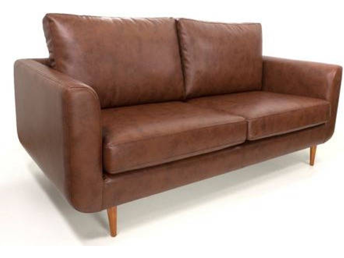 Sofá 2 Lugares Qualita em Couro Velho Worten.pt
