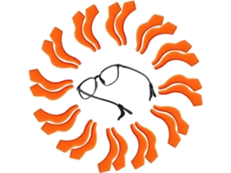 Gancho para Óculos, 12 Pares de Pontas Óculos Silicone Antiderrapantes, Elásticos Hastes, Retentor Antid Errapante Laranja GOKOCO