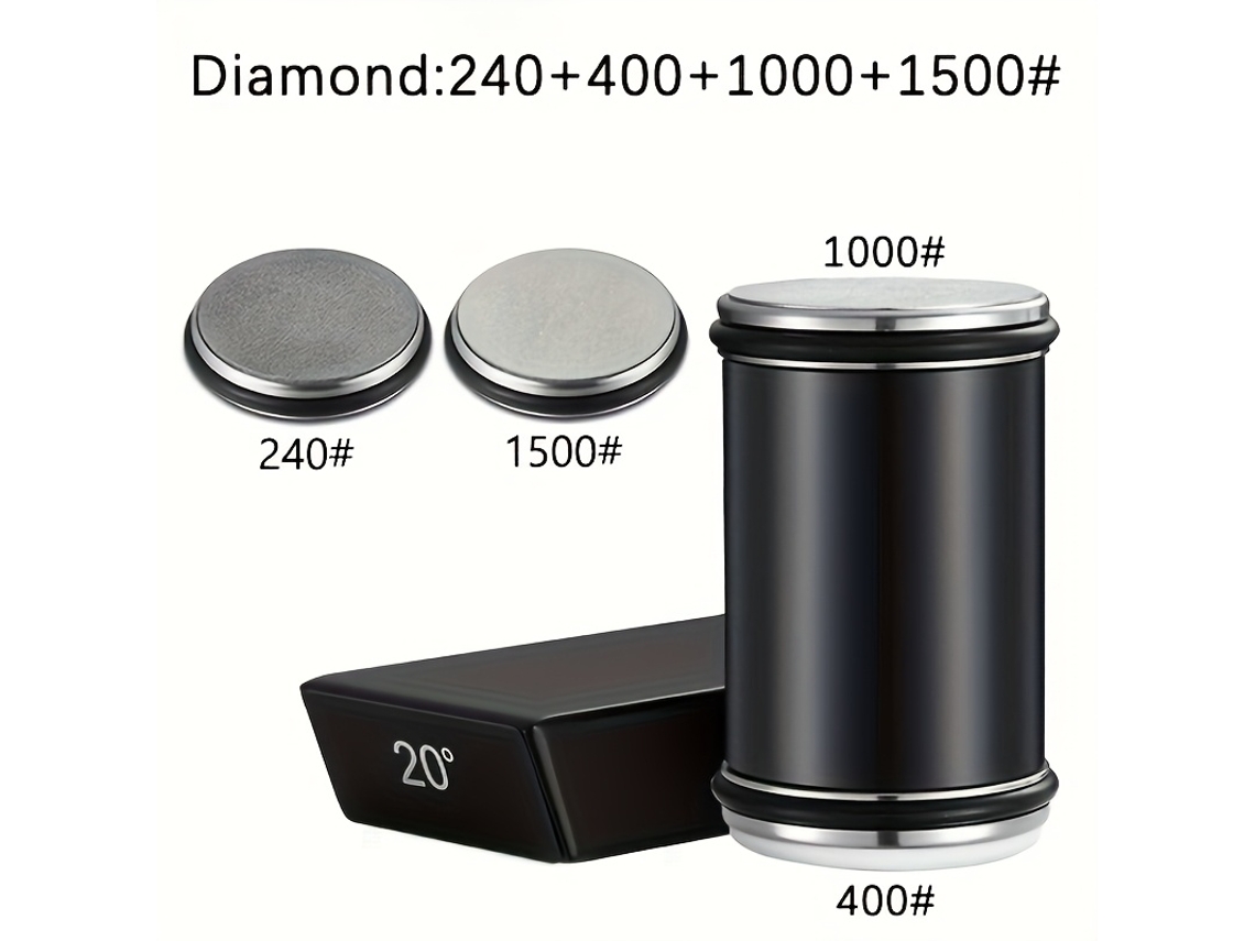 Conjunto De Afiador Manual Diamante, Sistema De Afiação Magnética, Afiador Potente, Ferramenta Para Cozinha/exterior, Sem Eletricidade