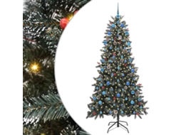 Conjunto 1 Árvore De Natal Moderna Vidaxl Verde Pvc (210 Cm)