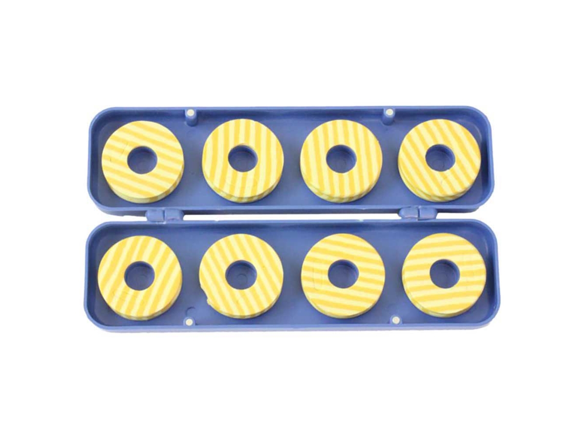 Conjunto de Enroladores 8 Prateado 22 X 6 X 3.2 Mmkolpo