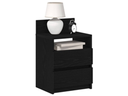 Vidaxl Mesas De Cabeceira 2 Pcs Com 2 Gavetas 40x33x60 Cm Preto