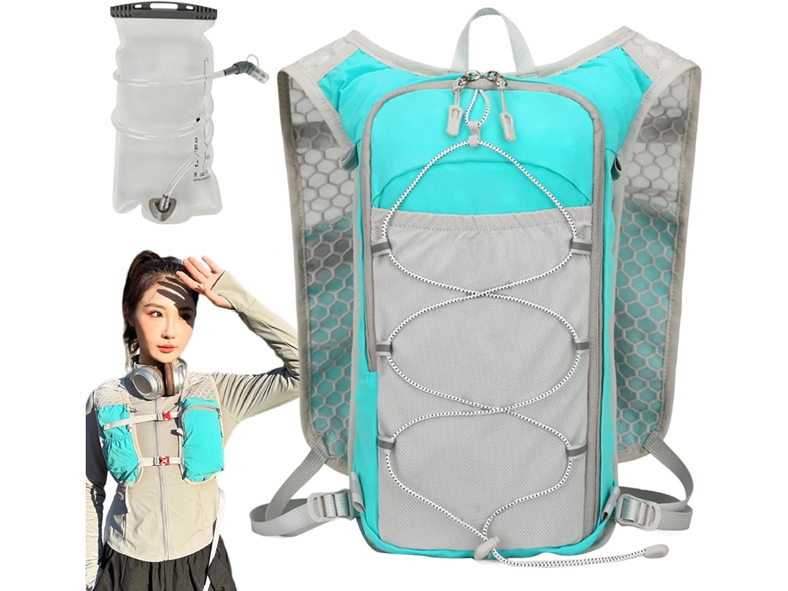 Mochila De Corrida Refletiva Com Reservatório De Água, Bolsa Esportiva Ajustável De 1,5l E Respiráve Vayotoy