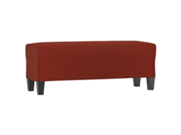 Bench, Benches Vidaxl Vermelho Couro Artificial (100 X 35 X 41 Cm)