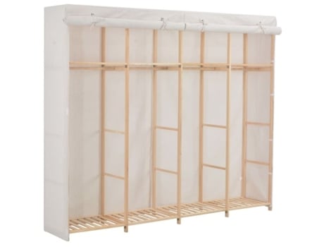 Guarda-roupa Vidaxl 200x40x170 Cm Tecido Branco