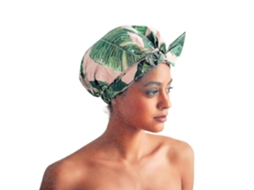 1 Touca De Banho Feminina, Reutilizável E Impermeável, Com Laço.