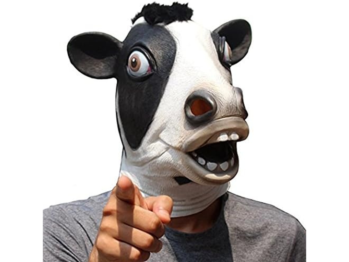 Máscara De Cabeça De Vaca Engraçada Para Adultos