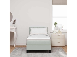 Vidaxl Cama Box Spring Led Cinzento claro 80 X 200 Cm Veludo