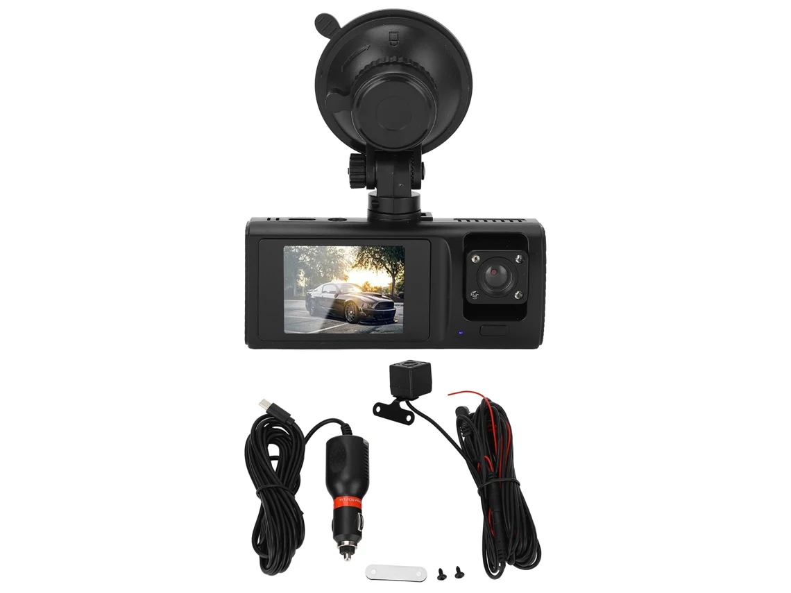 Aetheria gravador de Carro 3 Canais 1080p Visão Noturna Frontal Traseira Interna com Monitoramento de Estacionamento