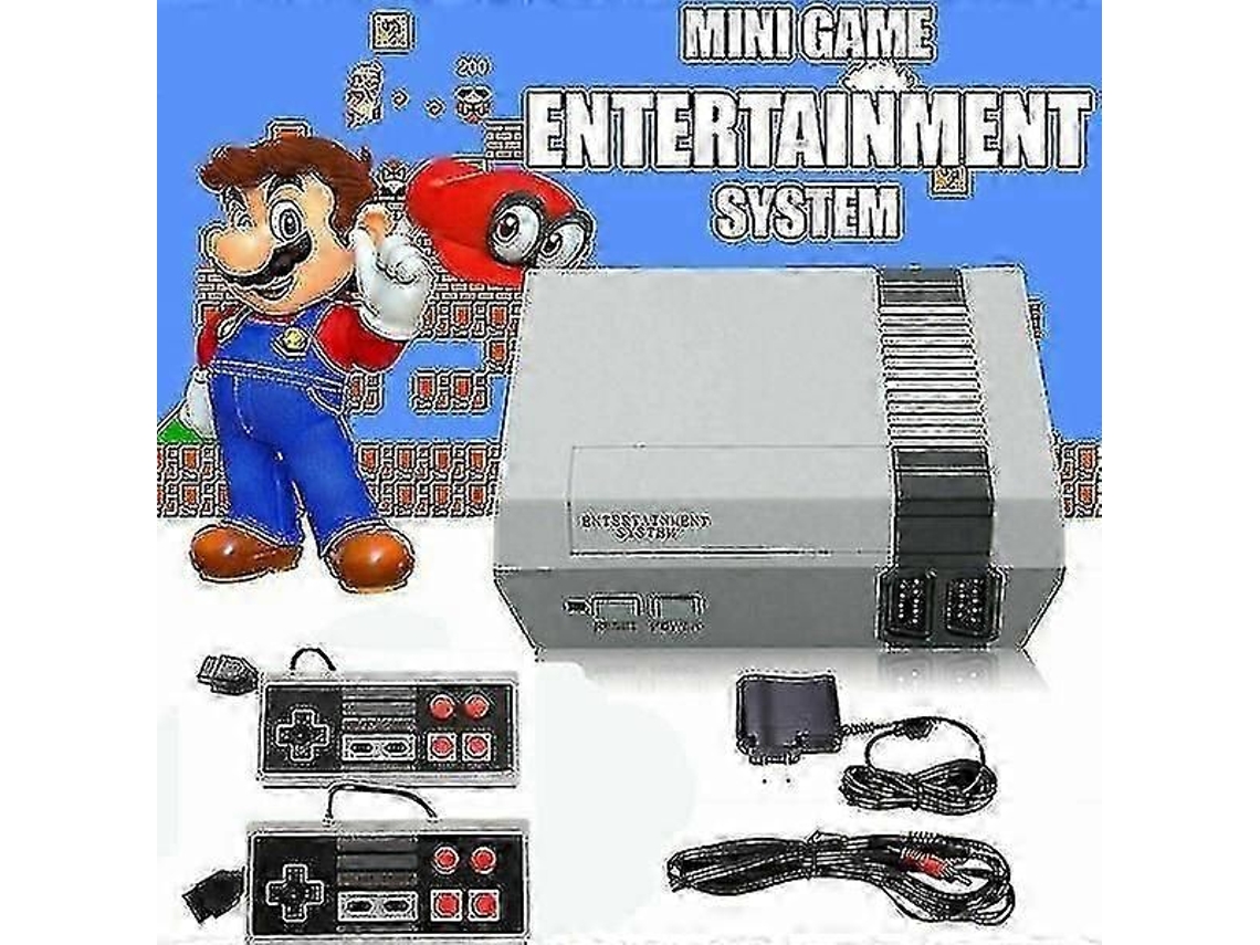 Mini Console de Jogos Clássico Nes Integrado de 620 com 2 Controles Presente Retrô para Crianças 25 26 GOKOCO