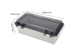Caixa Elétrica Externa Ip67 Com Tampa Transparente, 7.9x3.9x2.8 Polegadas, Plástico Impermeável