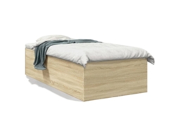 Estrutura de Cama MAISON EXCLUSIVE Derivados de Madeira Carvalho Sonoma (75x190 cm)