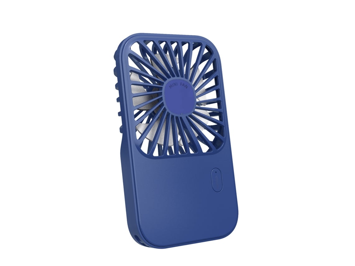 Mini Ventilador Portátil De Mão, Pequeno Ventilador Pessoal Recarregável Com Suporte Dobrável E Cordão, 3 Velocidades (azul)