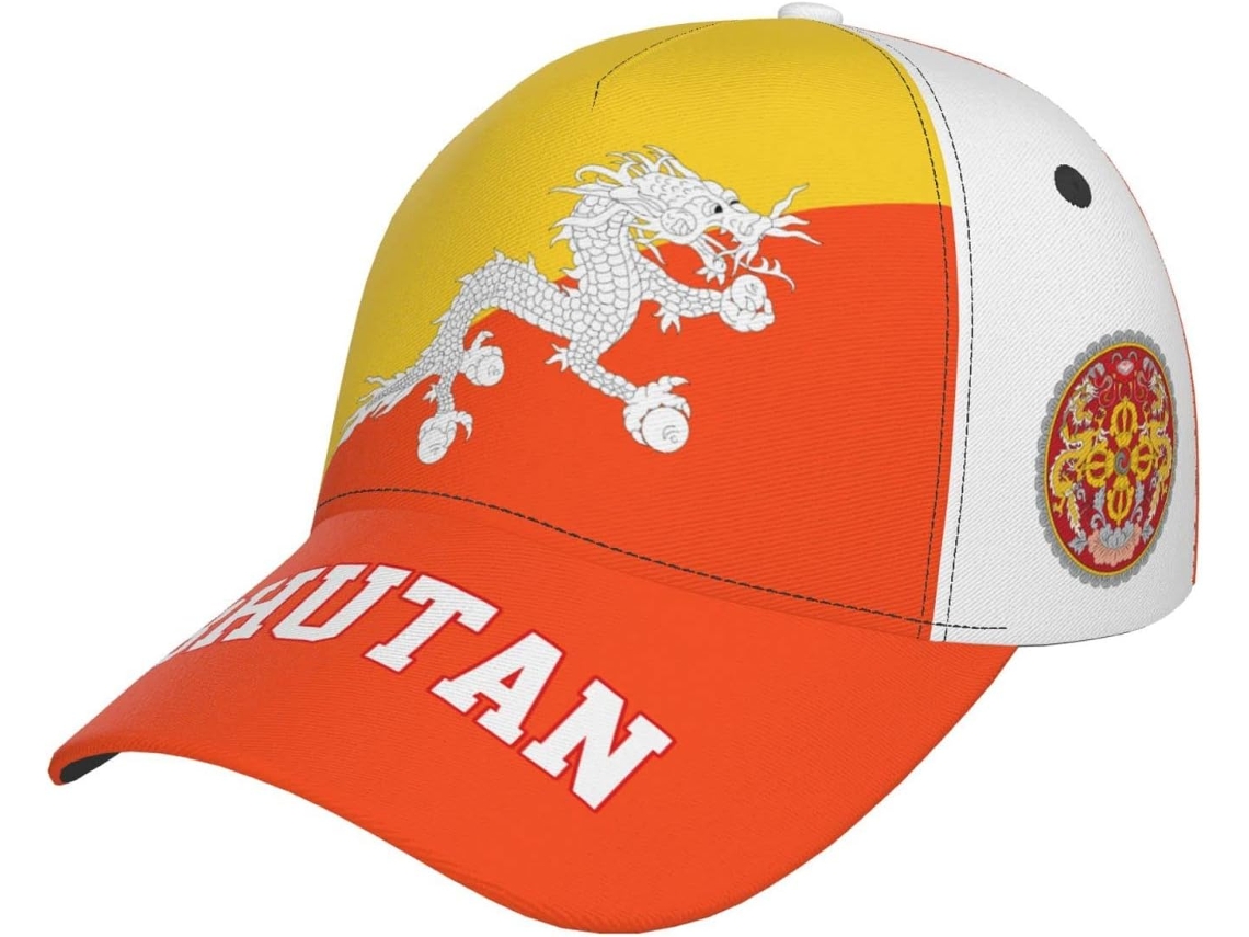 Boné 351 Feminino/Masculino com Bandeira Butão, Ajustável, Golfe | S/MARCA