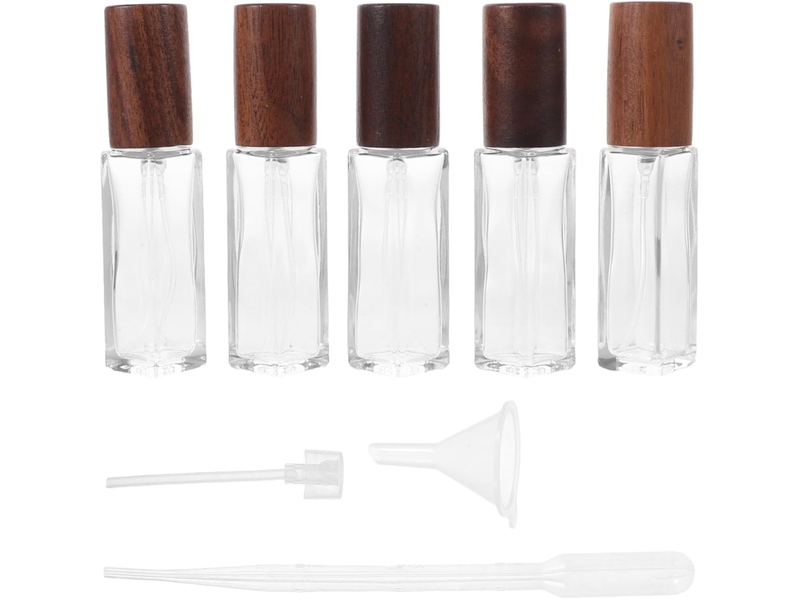 Conjunto De 5 Frascos De Perfume Recarregáveis Para Viagem: Spray À Prova De Vazamentos De 9ml