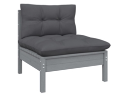 Garden Middle Sofa, Garden Middle Sofas Vidaxl Cinzeto Madeira De Pinho (n/a)
