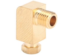 Codo De 90 Graus De Latão Para Tubo Com Compressão, Adaptador Conector Para Sistema De Lubrificação De Óleo Pl408 4mm / 0.16in M8 X 1