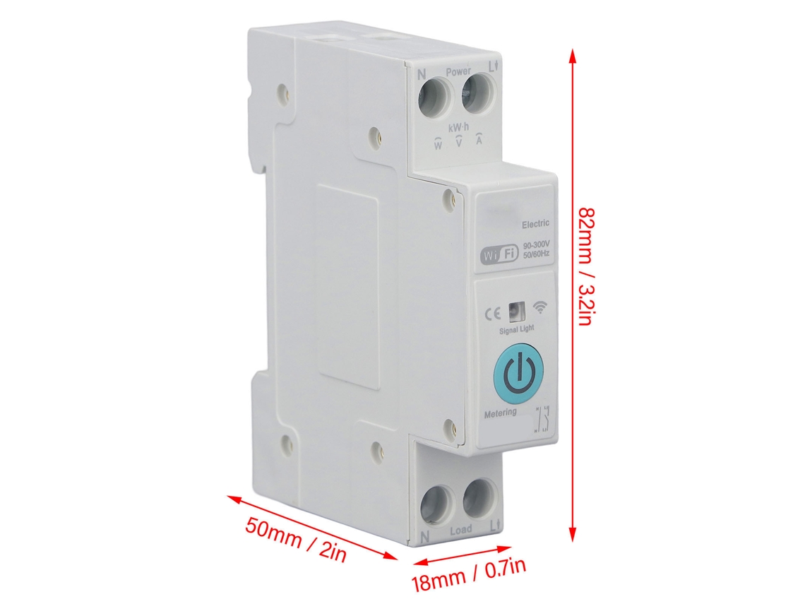 Laxiscreed Interruptor De Circuito Wifi Inteligente Com Medição E Controle Remoto Sem Fios